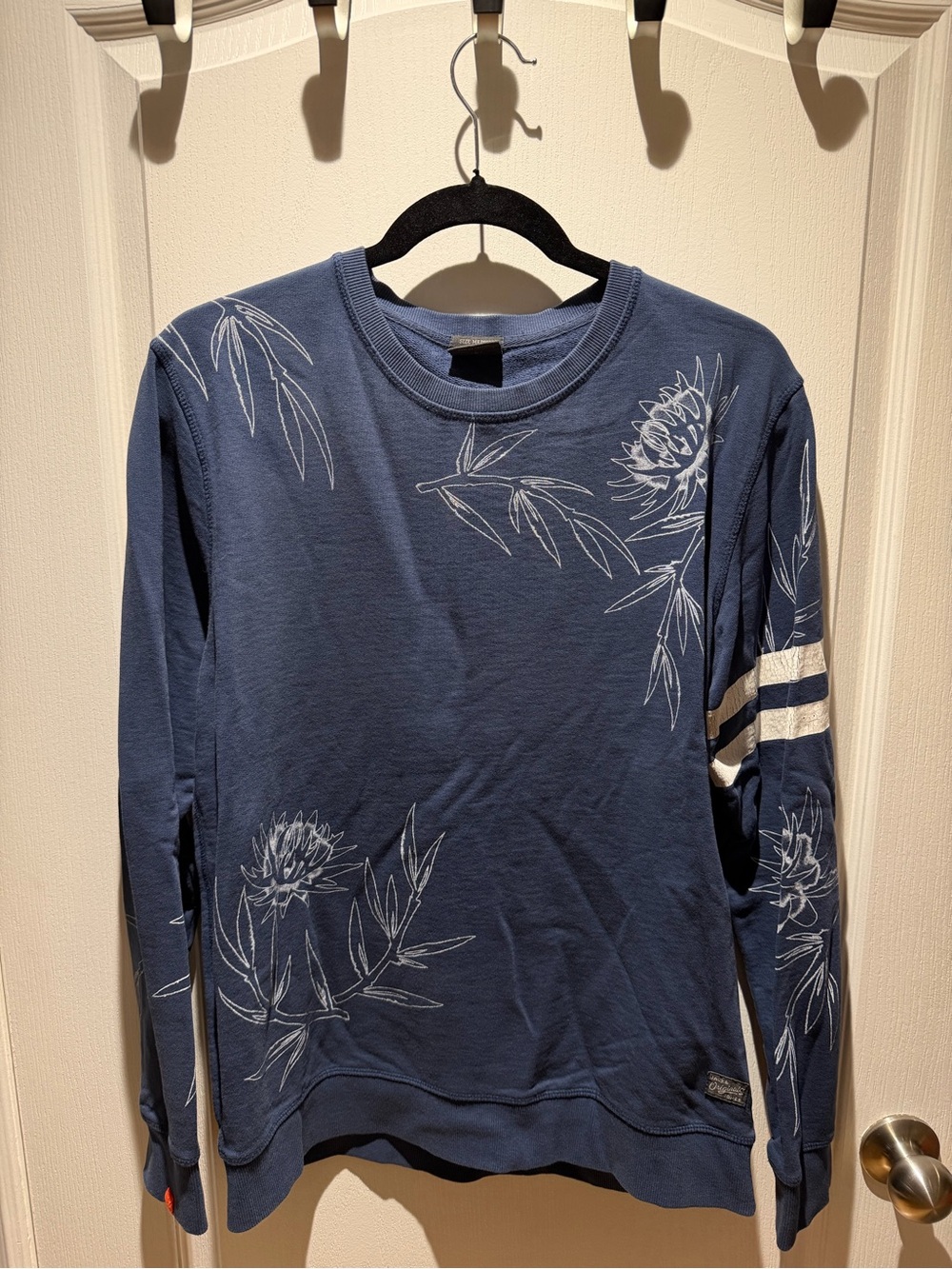 Jack & Jones Navy Blue Floral Crew Sweatshirt